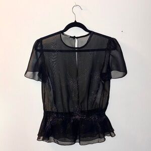 3/$50 Vintage Sheer Lily Top